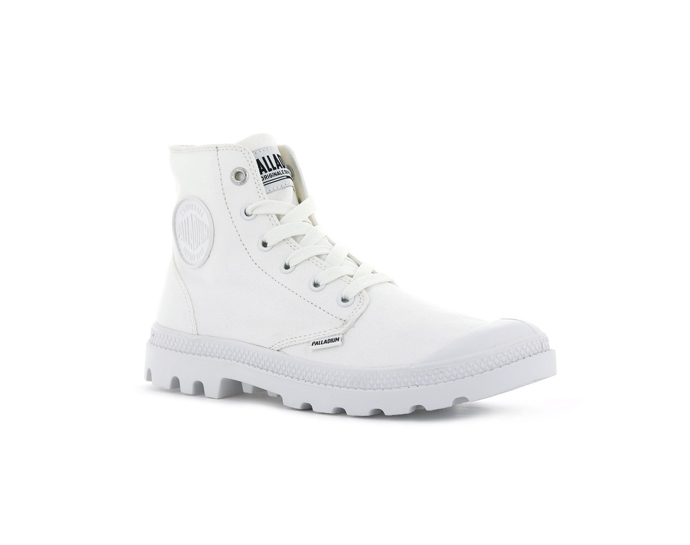 Zapatos Altas Palladium MONO CHROME Hombre Blancas | Costa Rica-41279